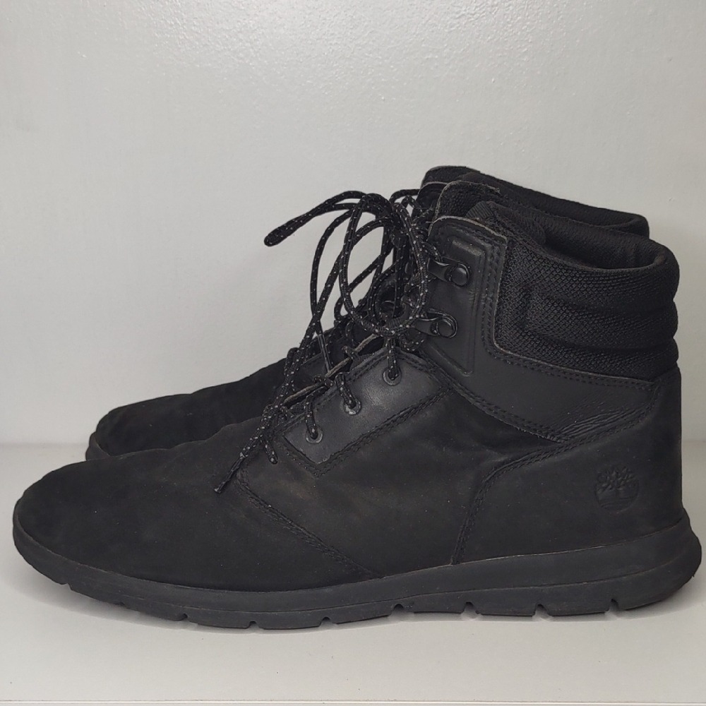 Timberland‎ Men's Black Moto Combat Boots Sz 12